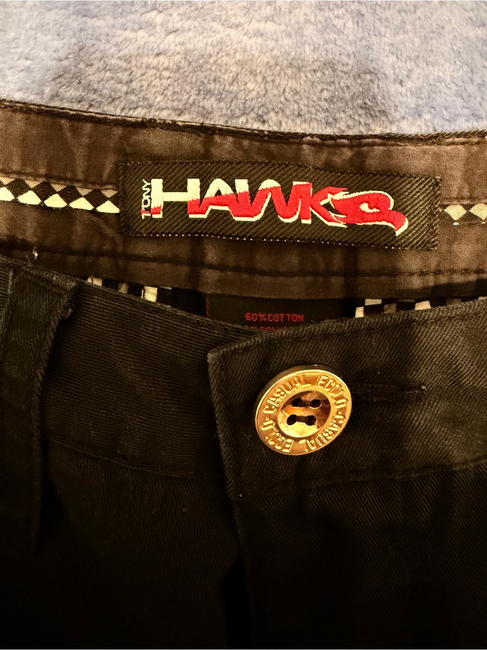 Tony Hawk Black Skateboarding Flat-Front Men's Shorts - Picture 9 of 10